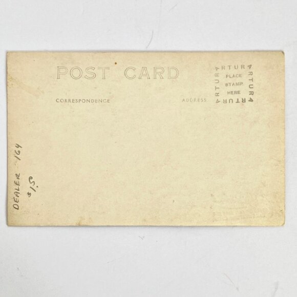 c1920 RPPC Woman Man Couple In Hats Coats Fur Real Photo Postcard ARTURA SF Ca - Picture 3 of 3